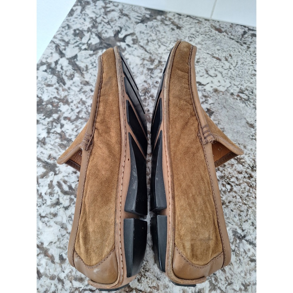 Gucci Italy Brown‎ Suede Leather Driving Loafers Mens 10D Designer Dress Loafers - Picture 12 of 14